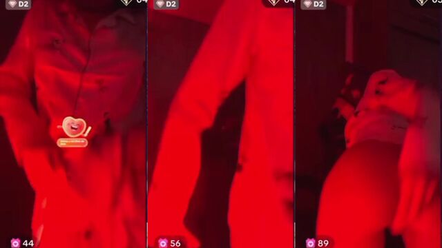 The young and sexy girl shows her hot body in TikTok