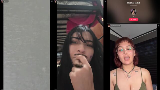 Latina slut jiggle her tits on TikTok live