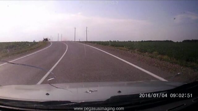 ДТП в Белореченском районе 6.07.18. Момент столкновения