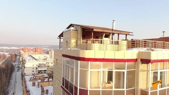 Баня на крыше многоэтажки в Кемерово