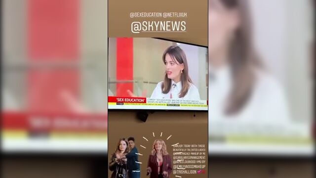 ›› Эмма Макки, Эйми Лу Вуд и Патриция Эллисон в программе «ТВ сегодня утром» (@samcmakeup)